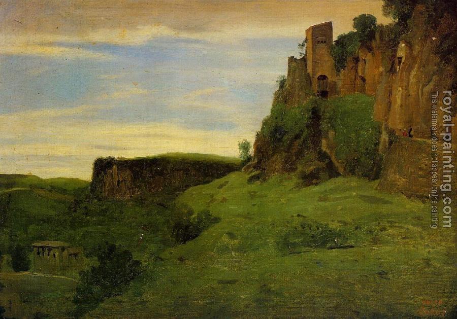 Jean-Baptiste-Camille Corot : Civita Castelland, Buildings High in the Rocks (La Porta San Salvatore)